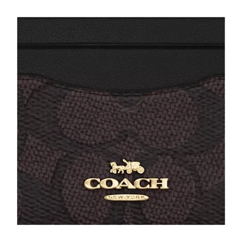 COACH Logo Multi-Card Mini Wallet Black