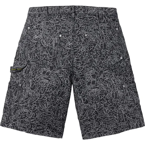 Supreme SS25 Handwriting Double Knee Denim Short