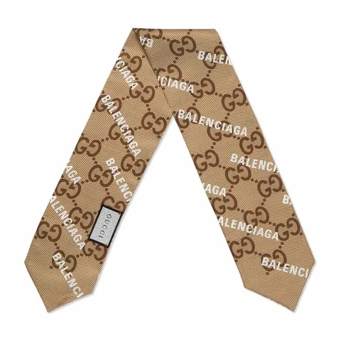 Gucci The Hacker Project Maxi GG Silk Bow Brown