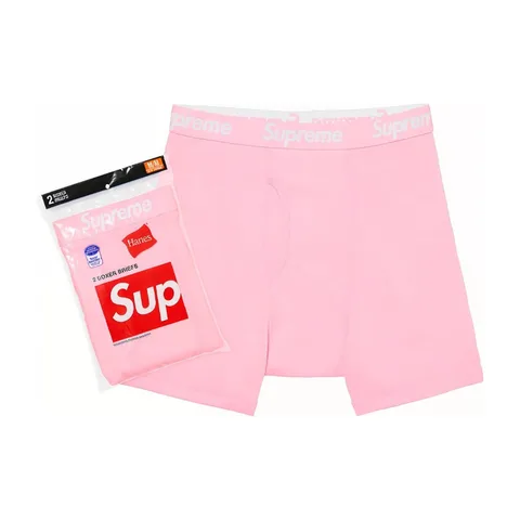 Supreme x Hanes Boxer Briefs Pink