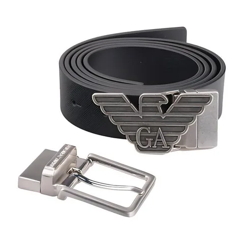 Emporio Armani EA Leather Belt Black