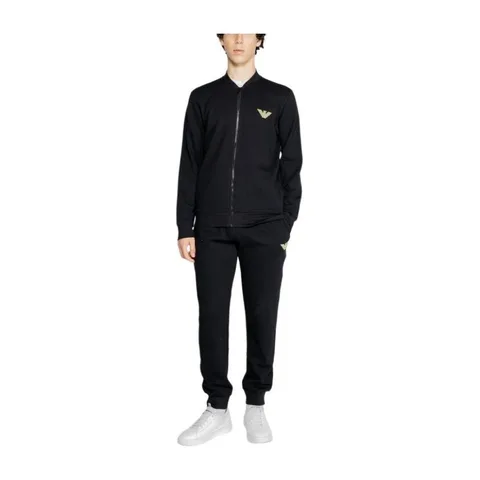 Emporio Armani FW24 Logo Tracksuit Black