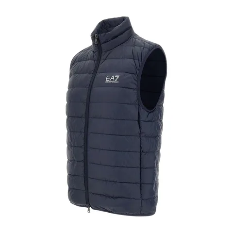Emporio Armani Logo Zip Vest Navy