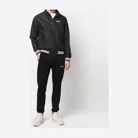 Emporio Armani SS22 Logo Drawstring Sweatpants Black