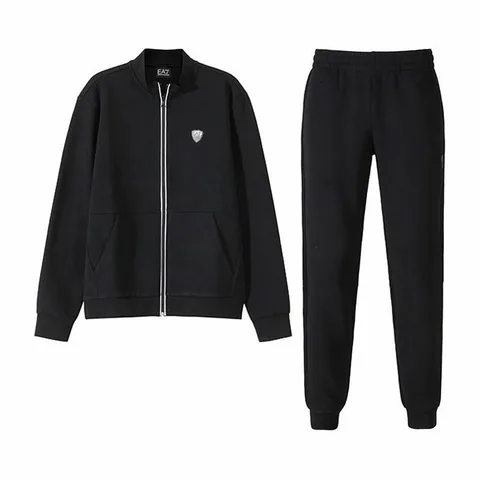 Emporio Armani EA7 SS24 Logo Track Suit Black