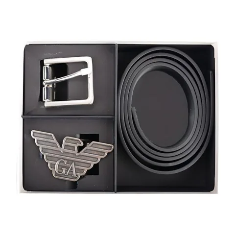 Emporio Armani EA Leather Belt Black