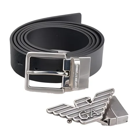 Emporio Armani EA Leather Belt Black