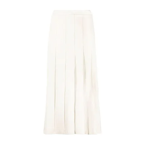 Y-3 21 High Waist Pleated Skirt White