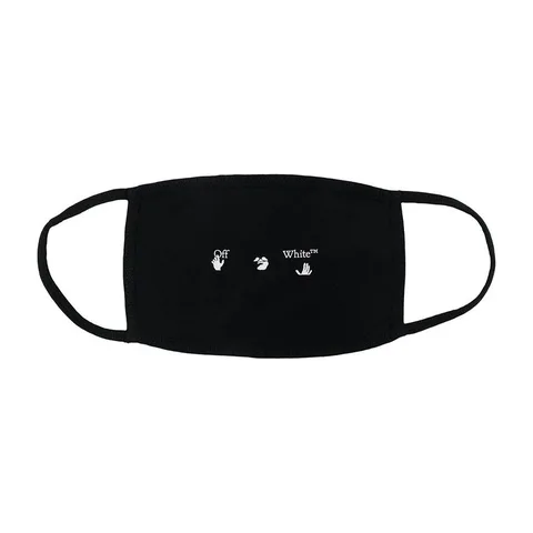 OFF-WHITE Logo Print Mask Black