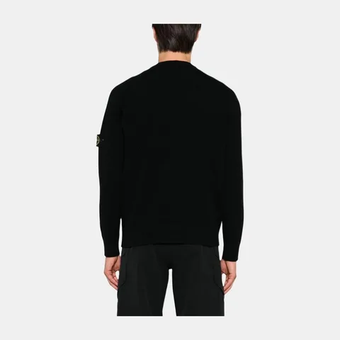 Stone Island V-Neck Cardigan Black