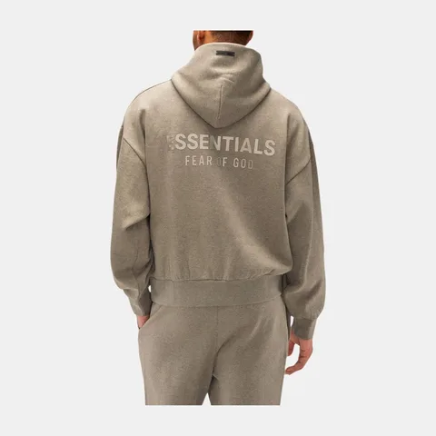Fear of God Essentials Classic Fit Fleece Hoodie Homestead Heather