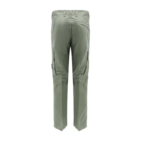 Stone Island Logo Badge Cargo Pants Light Green
