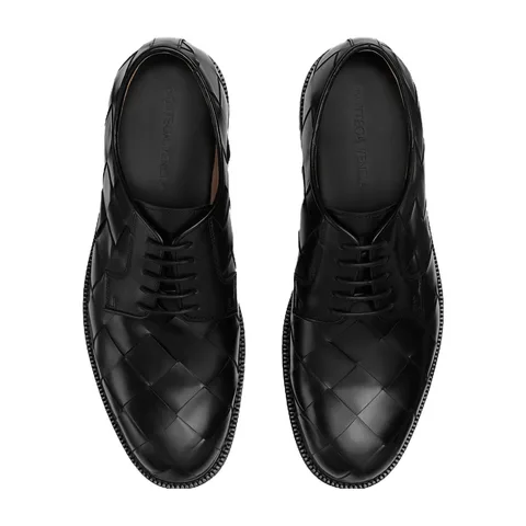 Bottega Veneta Tie Leather Oxford Black