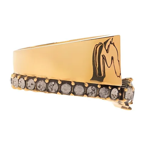 Alexander McQueen Graffiti Pave Ring