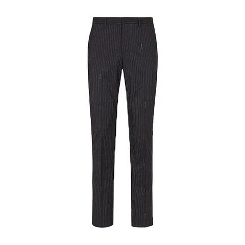Fendi FW21 Black Pinstripe Trousers