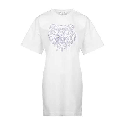 KENZO Tiger Logo Dress White