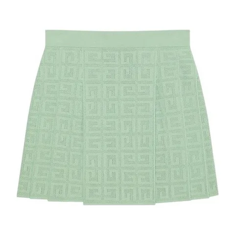 Givenchy SS22 Pleated Skirt Green