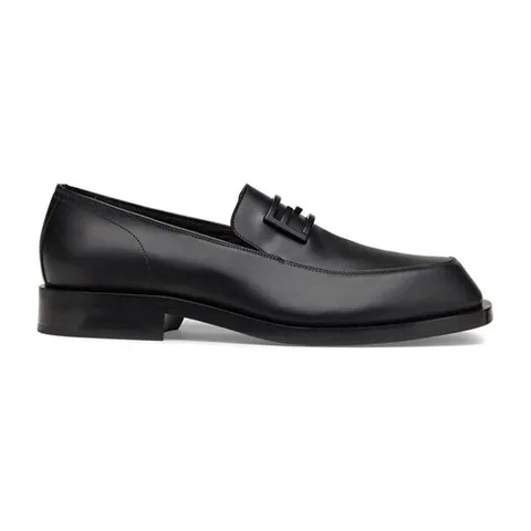Fendi Leather Loafers Black
