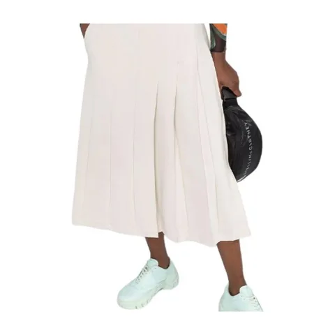 Y-3 21 High Waist Pleated Skirt White