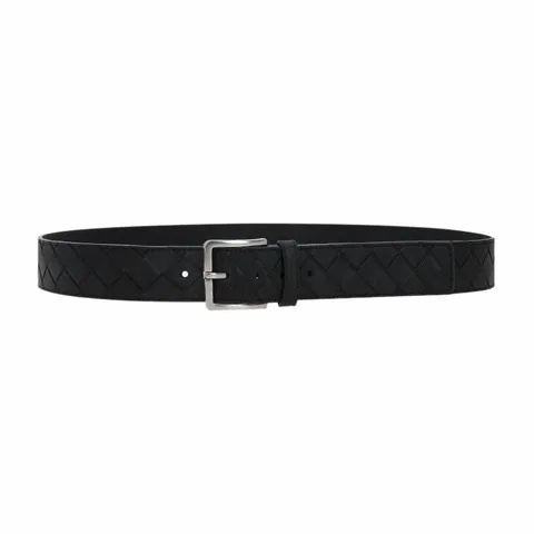 Bottega Veneta Intrecciato Belt Black 3.5cm