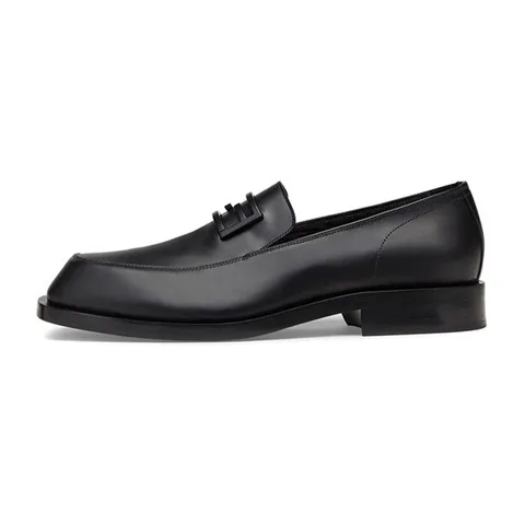 Fendi Leather Loafers Black