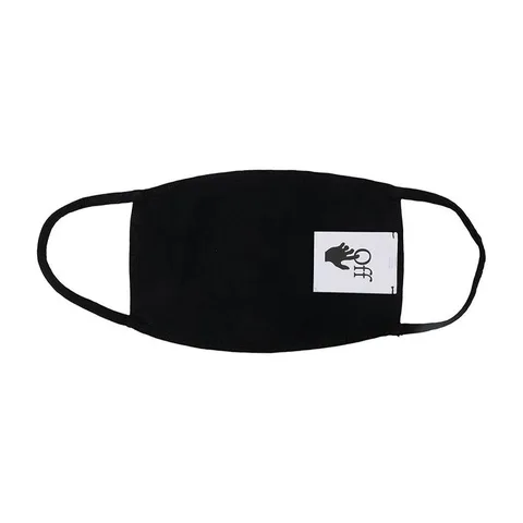 OFF-WHITE Logo Print Mask Black