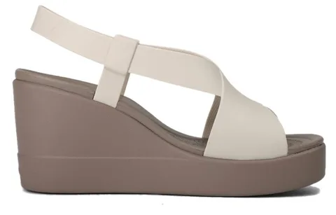 Crocs Brooklyn Wedge Sandal Cement Grey